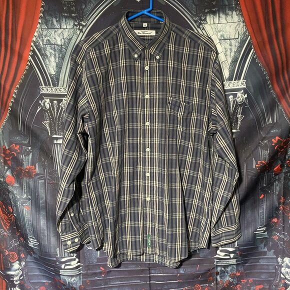 Vintage Ben Sherman Plaid Long Sleeve Casual Button Down Men's Shirt Medium - Picture 1 of 8